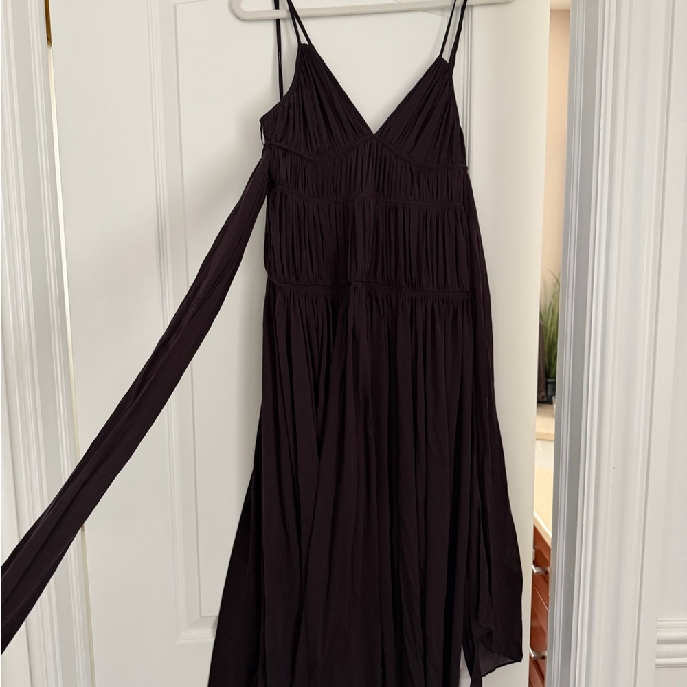 Rebecca Taylor Dark Brown Asymmetrical Dress